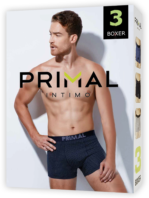Mъжки боксерки Primal B287 -3 БРОЯ в опаковка