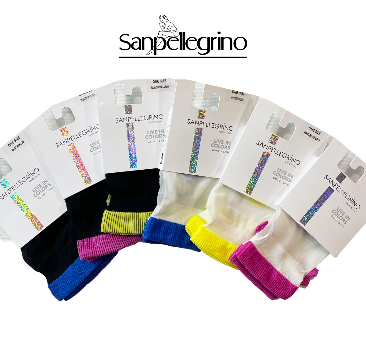 Дамски къси чорапки Sanpellegrino Fluo Touch