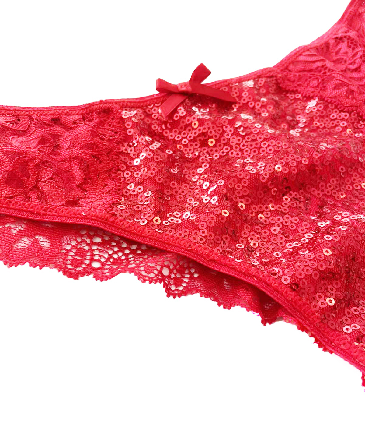 Червена бразилиана с пайети Love and Bra 31828